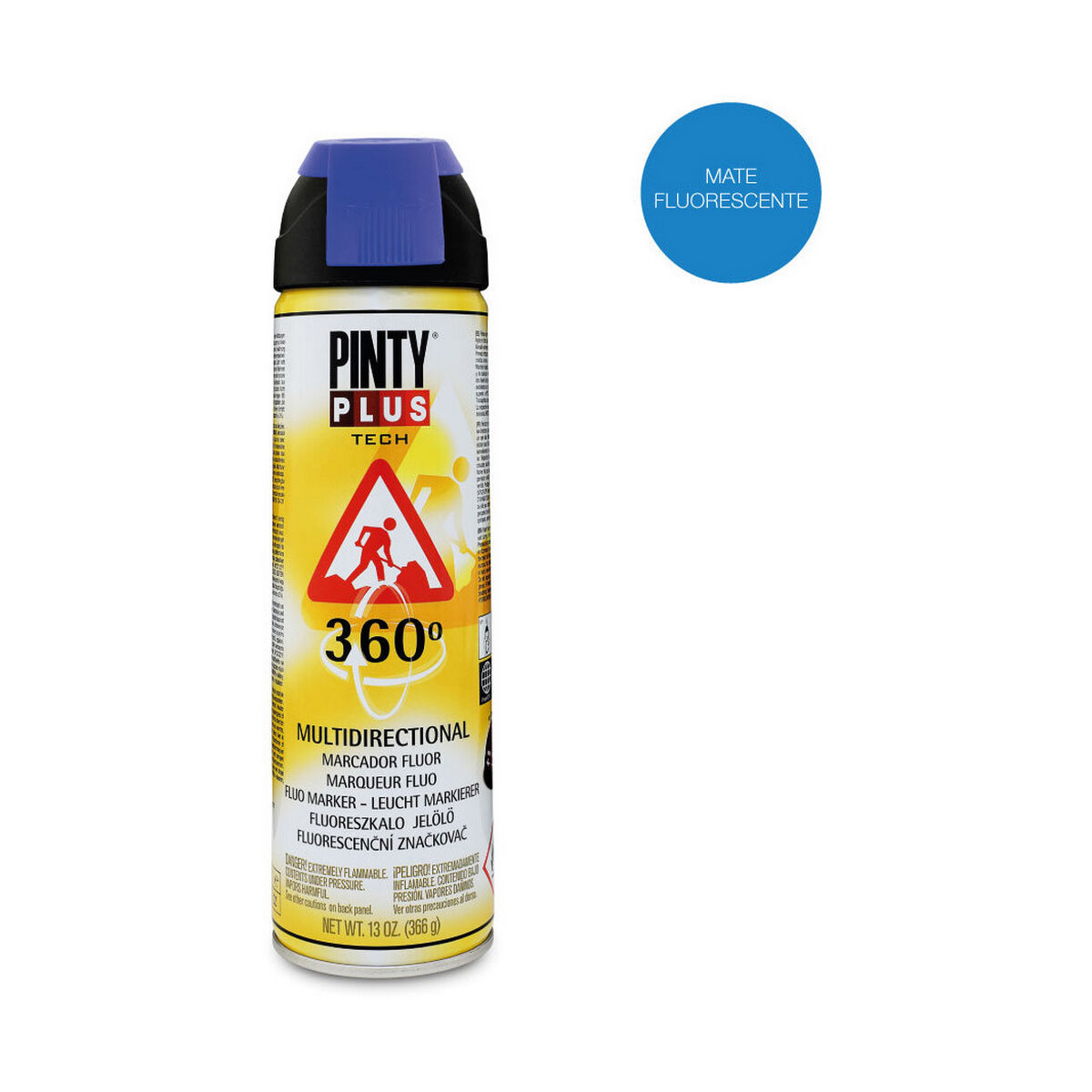 Farba w sprayu Pintyplus Tech T118 360º Niebieski 500 ml